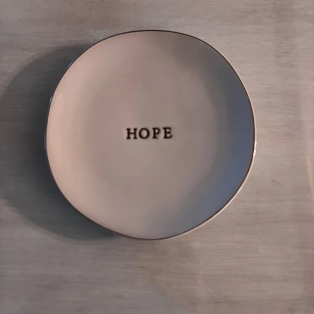 Hearth & Hand with Magnolia Merry, Joy, Hope, Peace Appetizer Plate Set of 4